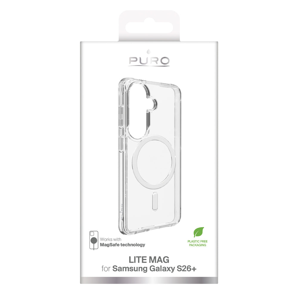 Puro LITE MAG Protective Case for Samsung Galaxy S26 Plus Compatible with MagSafe - Transparent_1