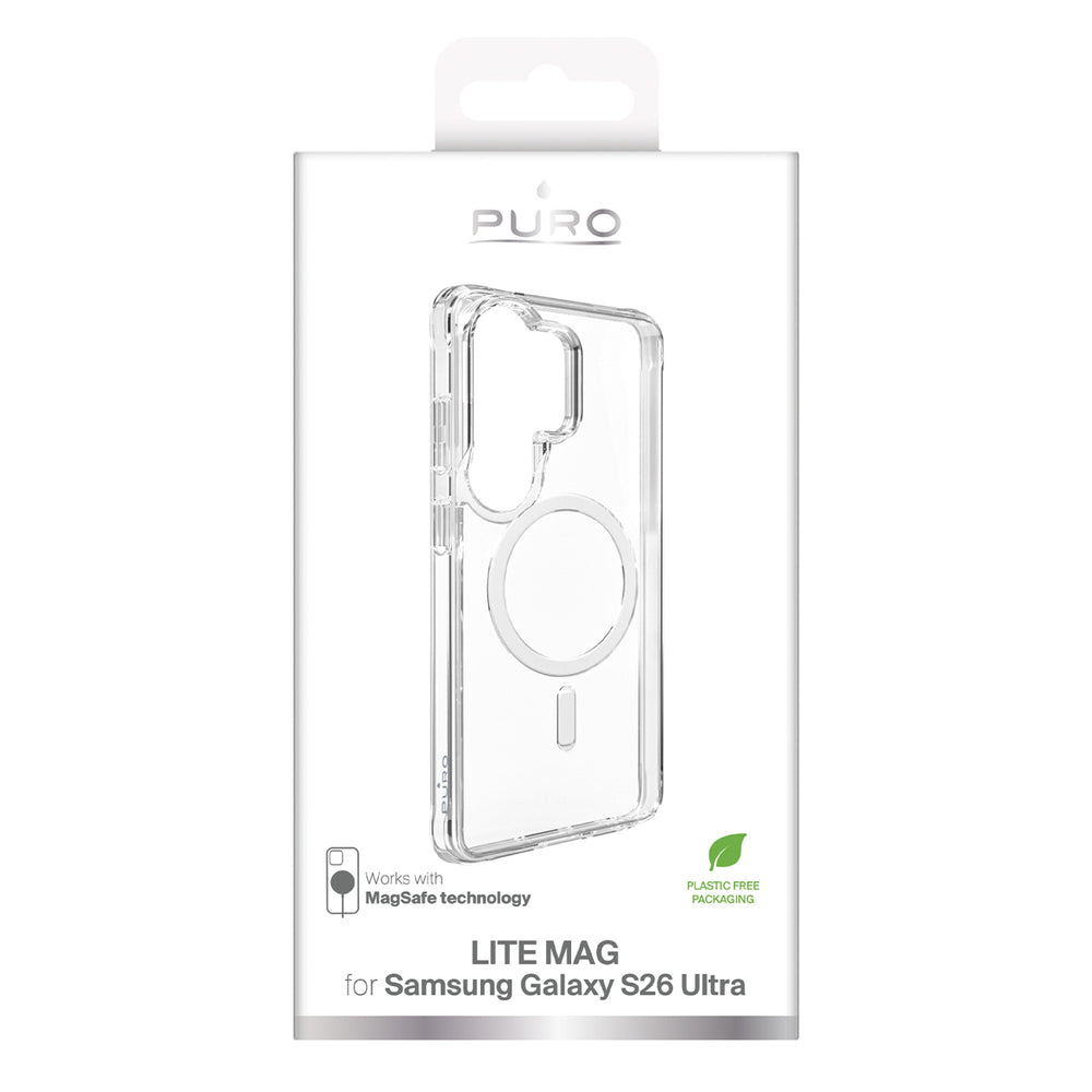 Puro LITE MAG Protective Case for Samsung Galaxy S26 Ultra Compatible with MagSafe - Transparent_1
