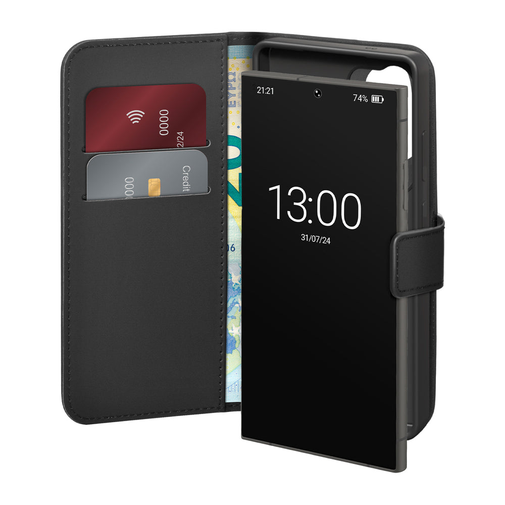 Puro Eco-Leather Case for Samsung Galaxy S26 Ultra with Wallet - Black_0