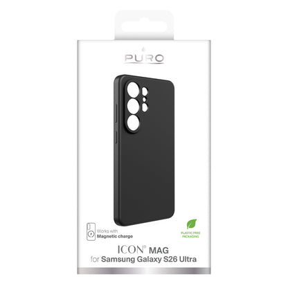 Puro ICON MAG Protective Case for Samsung Galaxy S26 Ultra Silicone Compatible with MagSafe - Black_1