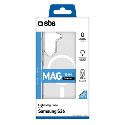 SBS Cover Light Mag protective case for Samsung Galaxy S26 compatible with MagSafe - transparent_1