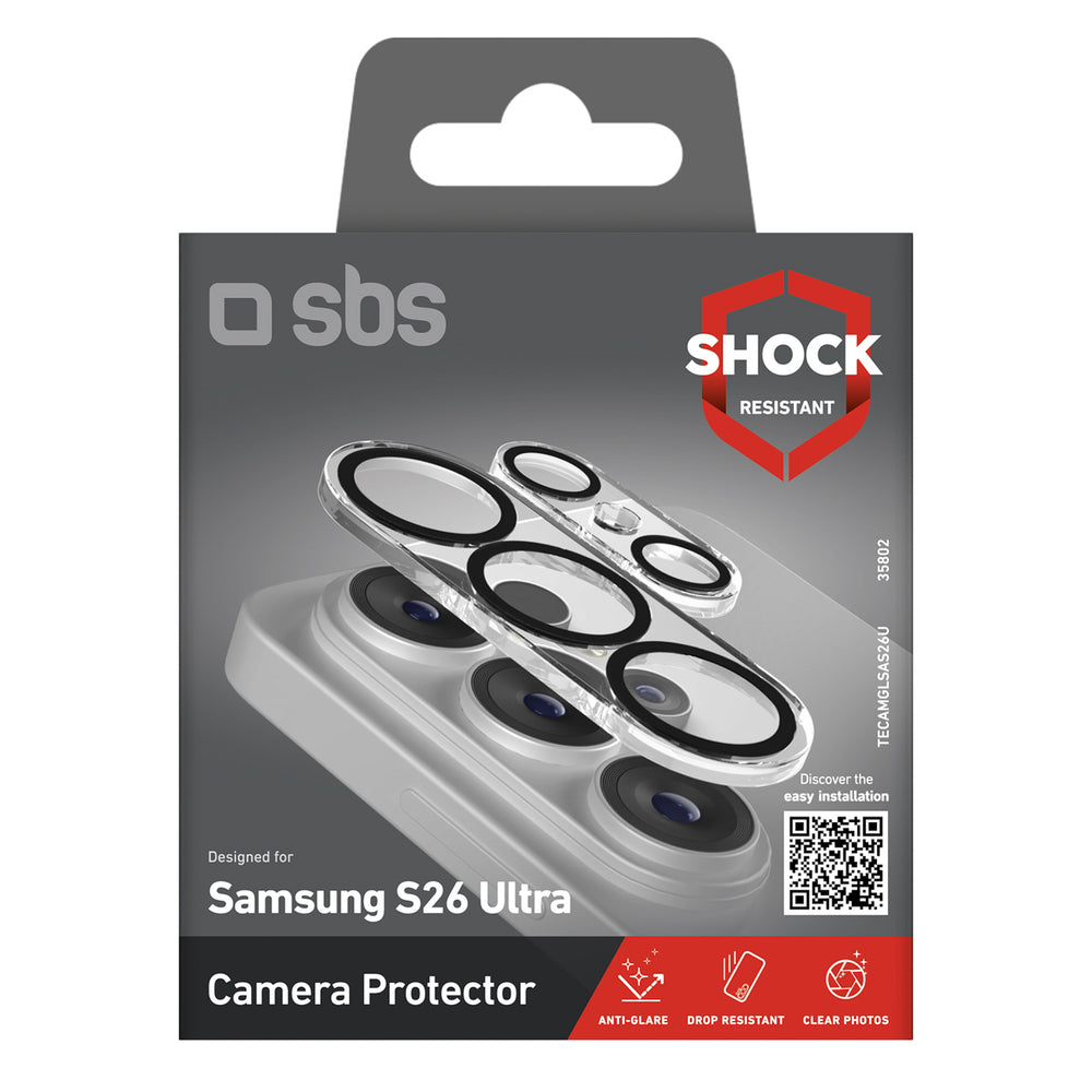 SBS rear camera protective glass for Samsung Galaxy S26 Ultra - with black frame_1