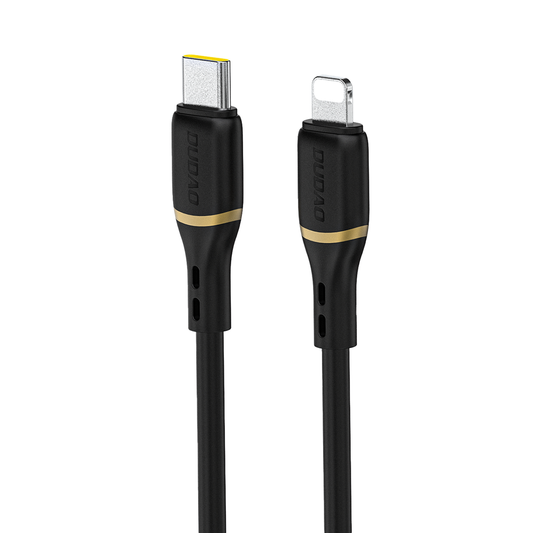 Dudao L25X USB-C - Lightning Cable 1m 30W with Soft Silicone Braid - Black_0