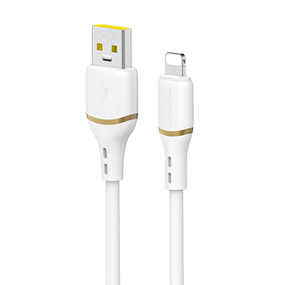 Dudao L25L USB-A - Lightning Cable 1m 30W with Soft Silicone Braid - White_0