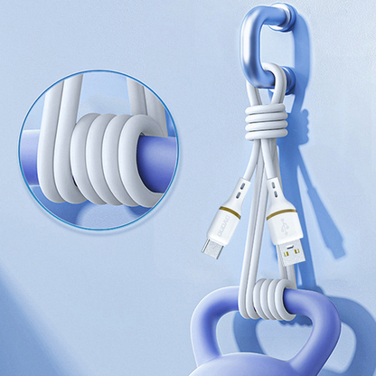 Dudao L25L USB-A - Lightning Cable 1m 30W with Soft Silicone Braid - White_2