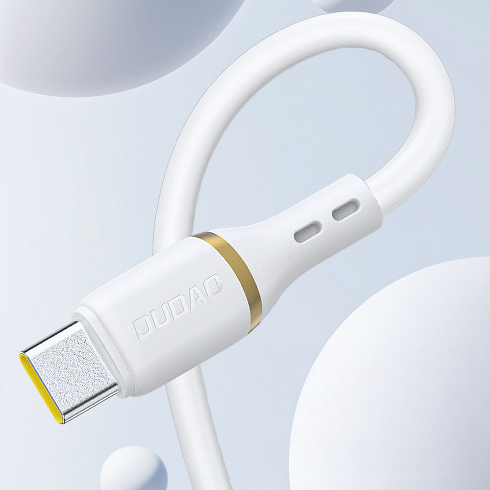 Dudao L25L USB-A - Lightning Cable 1m 30W with Soft Silicone Braid - White_3