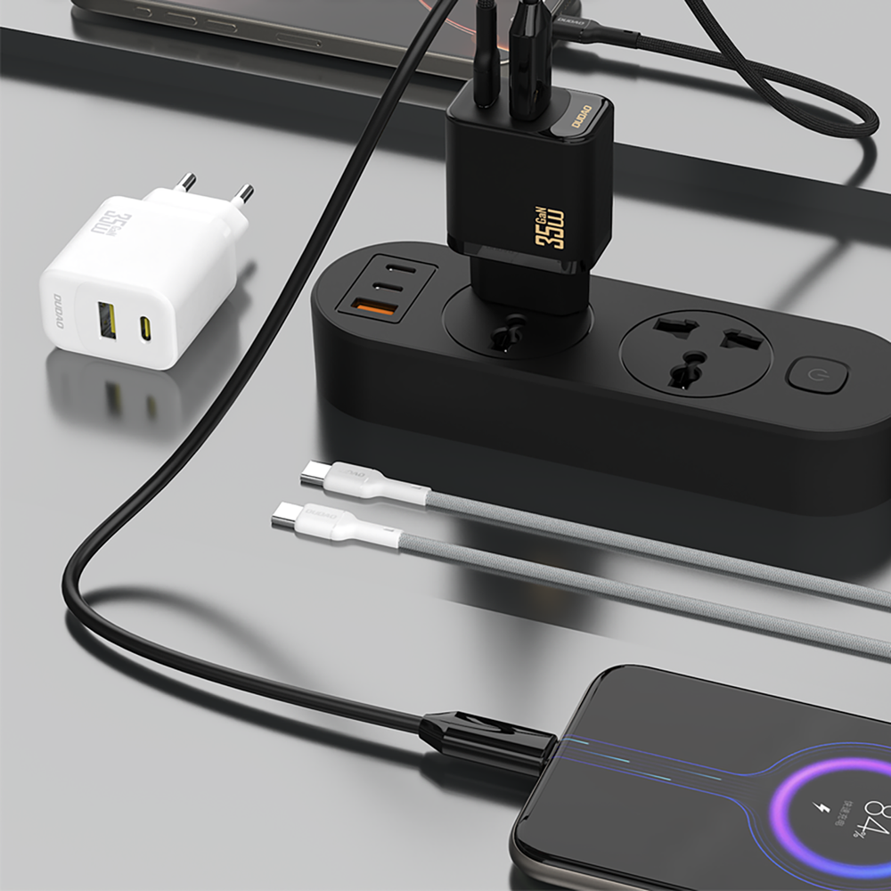 Dudao A27MaxCEU PD QC 35W USB-A USB-C Wall Charger with USB-C Cable - White_1
