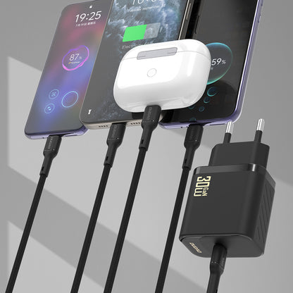 Dudao A27PCEU PD 30W GaN USB-C Wall Charger with USB-C Cable - White_5