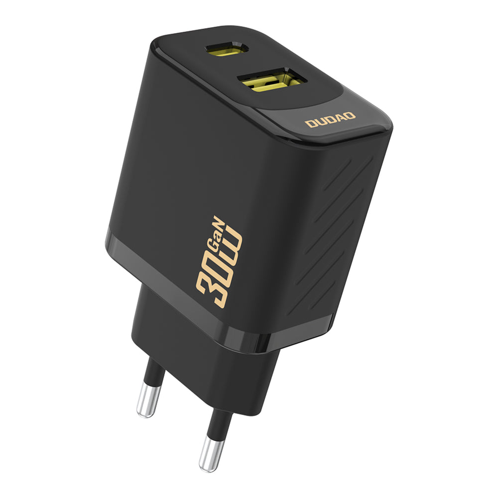 Dudao A27TEU PD 30W GaN USB-A USB-C Wall Charger - Black_0