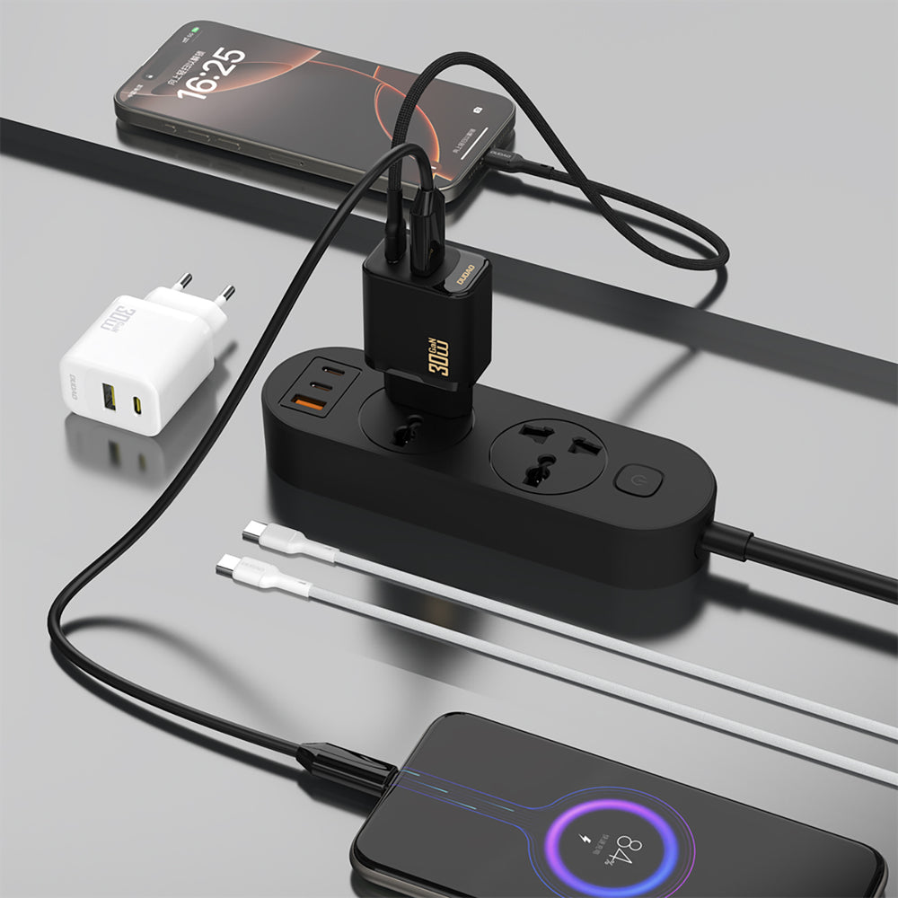 Dudao A27TEU PD 30W GaN USB-A USB-C Wall Charger - Black_2