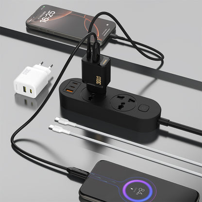 Dudao A27TEU PD 30W GaN USB-A USB-C Wall Charger - Black_2