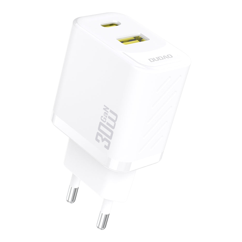 Dudao A27TEU PD 30W GaN USB-A USB-C Wall Charger - White_0