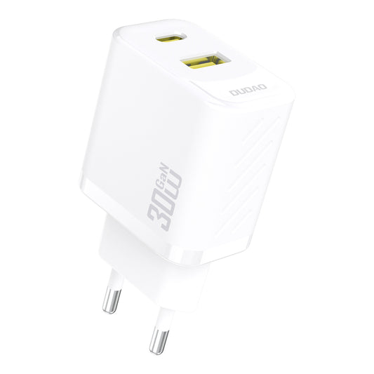 Dudao A27TEU PD 30W GaN USB-A USB-C Wall Charger - White_0