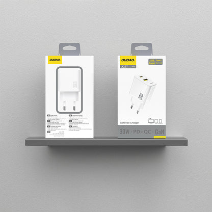 Dudao A27TEU PD 30W GaN USB-A USB-C Wall Charger - White_2