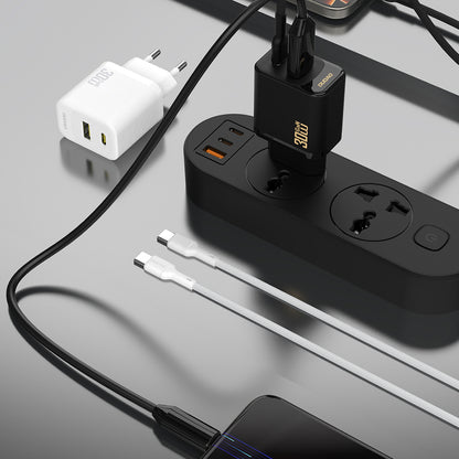 Dudao A27TCEU PD 30W GaN USB-A USB-C Wall Charger with USB-C Cable - Black_5