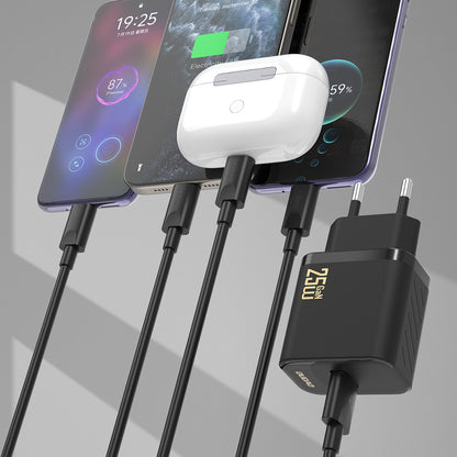 Dudao A27STEU 25W GaN USB-A Wall Charger with USB-A - USB-C Cable - White_2