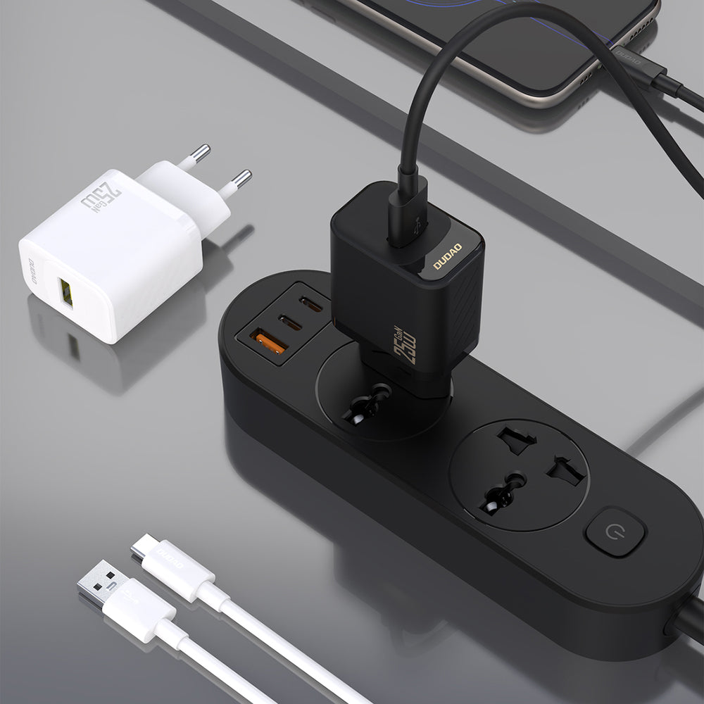 Dudao A27STEU 25W GaN USB-A Wall Charger with USB-A - USB-C Cable - White_6