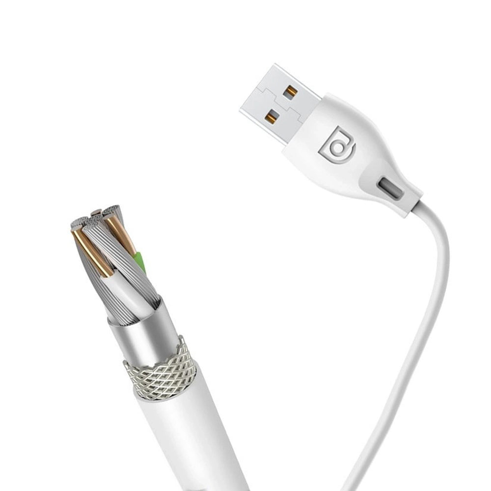 Dudao L4M USB-A - MicroUSB 2.4 A Cable 1m - White_4
