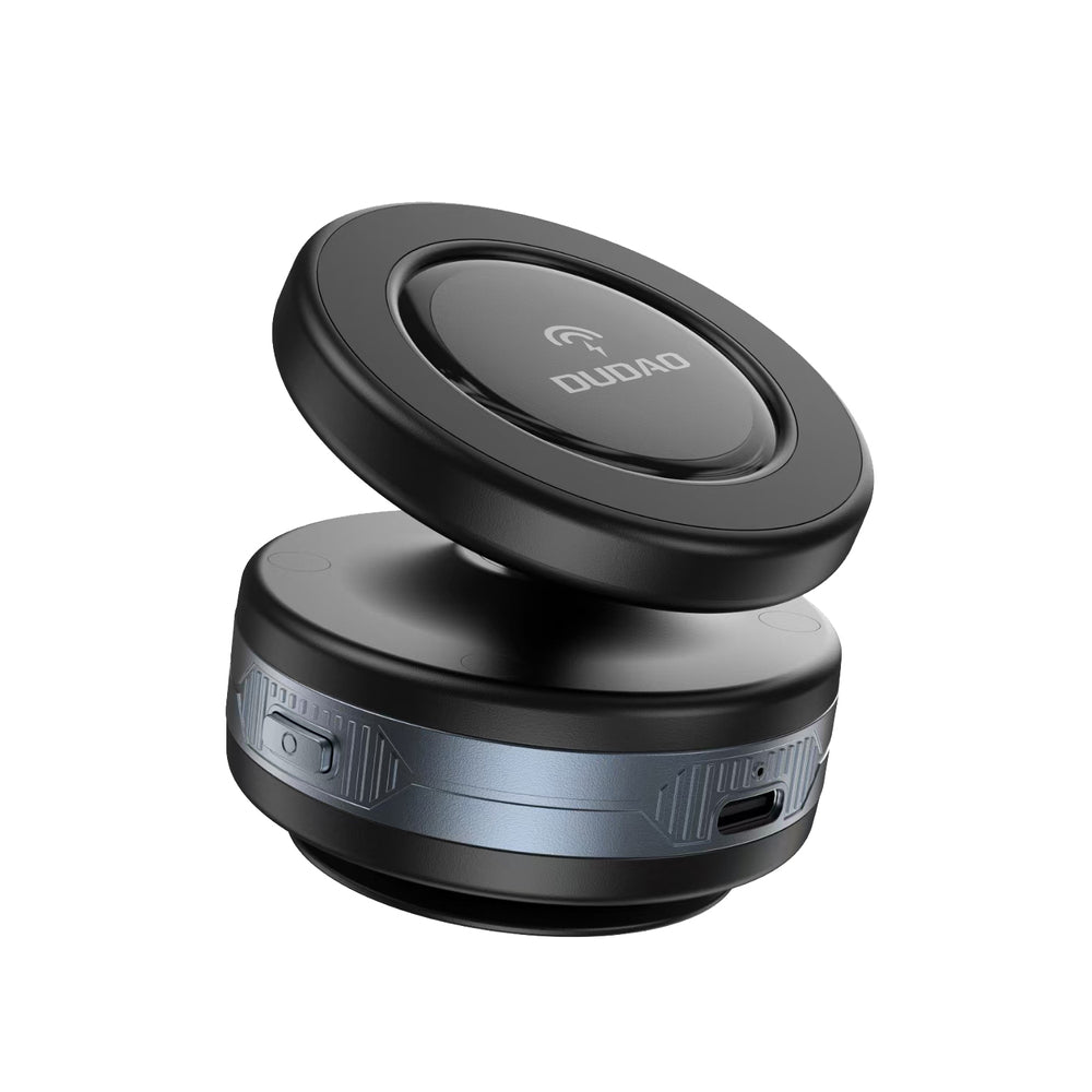 Dudao F24MAX Car Holder with 15W Wireless Charger, MagSafe Compatible, with Automatic Suction Cup - Black_0