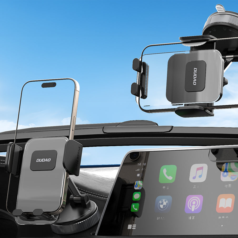 Dudao F24PLUS Car Holder with Suction Cup for Dashboard - Black_6