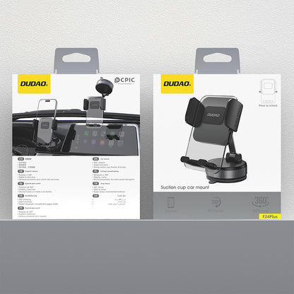Dudao F24PLUS Car Holder with Suction Cup for Dashboard - Black_7