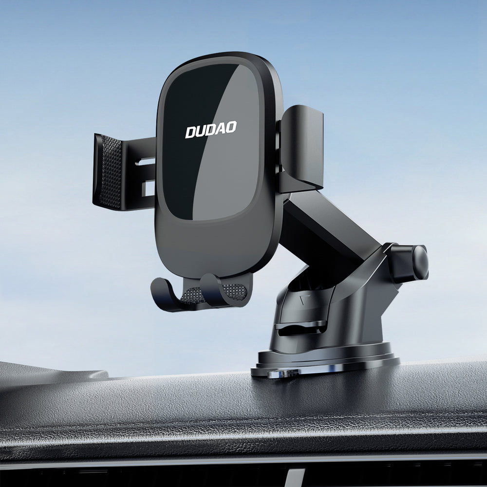 Dudao F5N+ gravity car holder with suction cup for windshield or dashboard - black_1