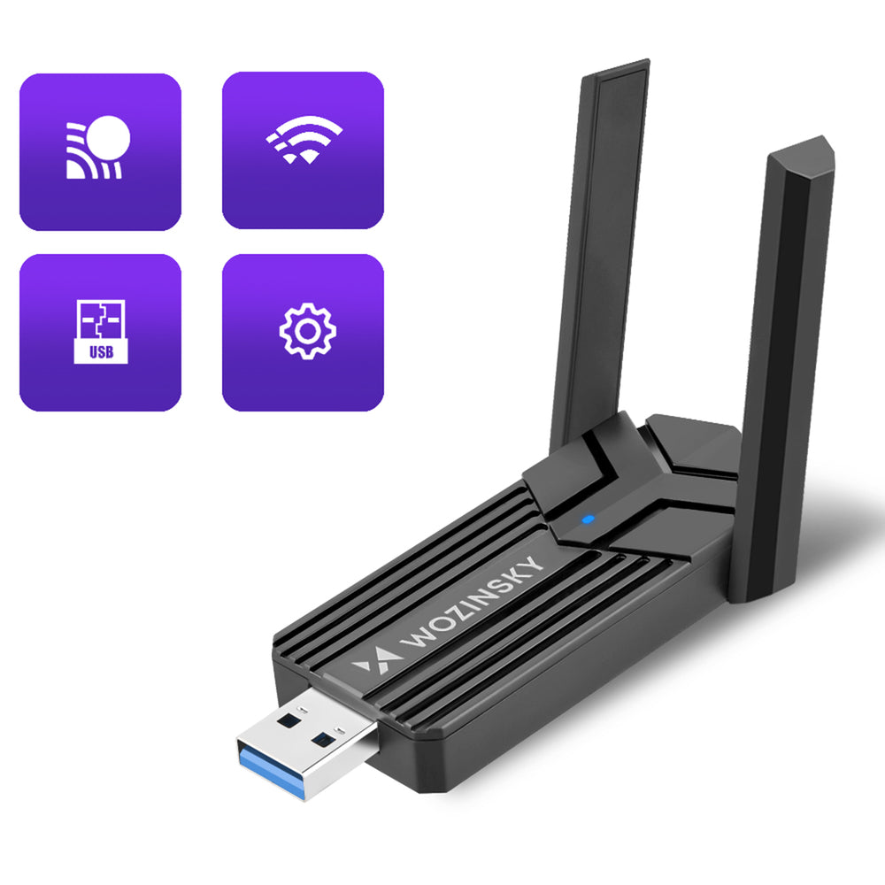 Wozinsky WAX-1800 Dual-Band Wireless USB 3.0 WiFi 6 Adapter - Black_2