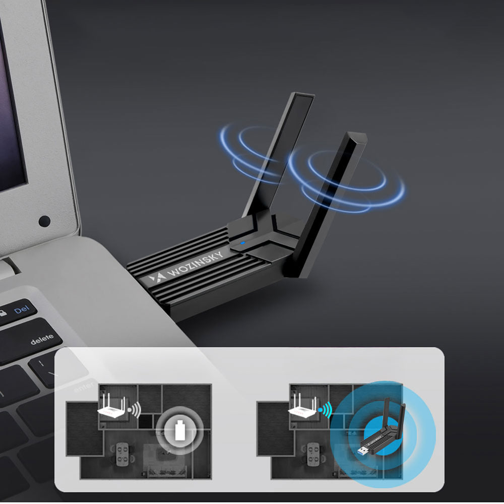 Wozinsky WAX-1800 Dual-Band Wireless USB 3.0 WiFi 6 Adapter - Black_5