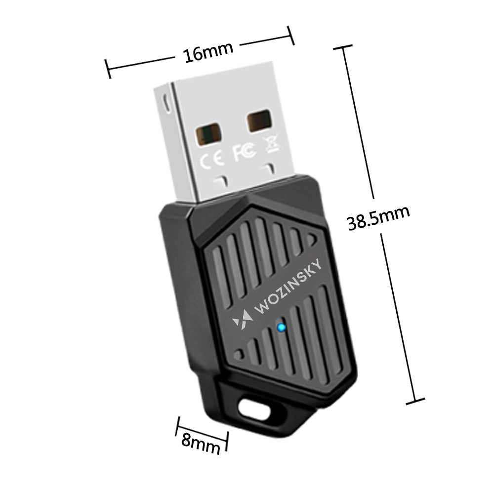Wozinsky WAX-900 Dual-Band USB Wi-Fi 6 Adapter with Bluetooth 5.4 - Black_1