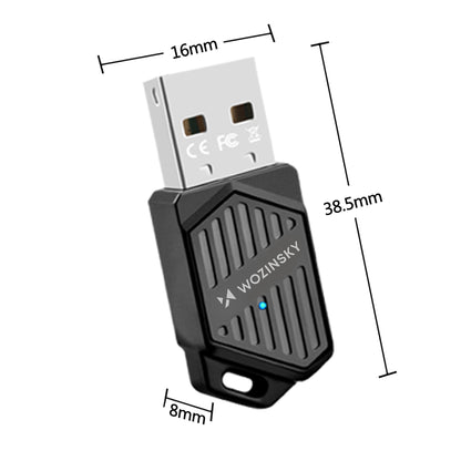 Wozinsky WAX-900 Dual-Band USB Wi-Fi 6 Adapter with Bluetooth 5.4 - Black_1