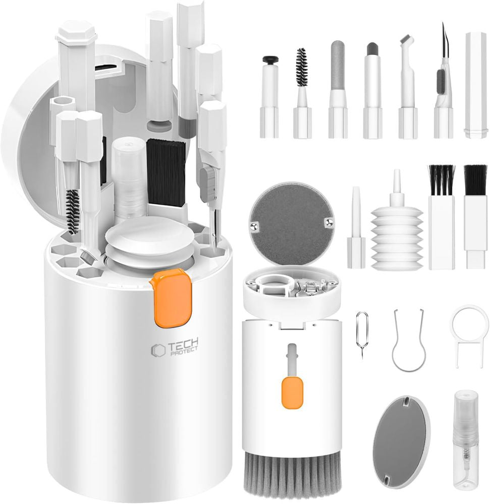 Tech-Protect 20-in-1 Multifunctional Cleaning Kit for Phone, Tablet, Laptop, and Headphones - White_3
