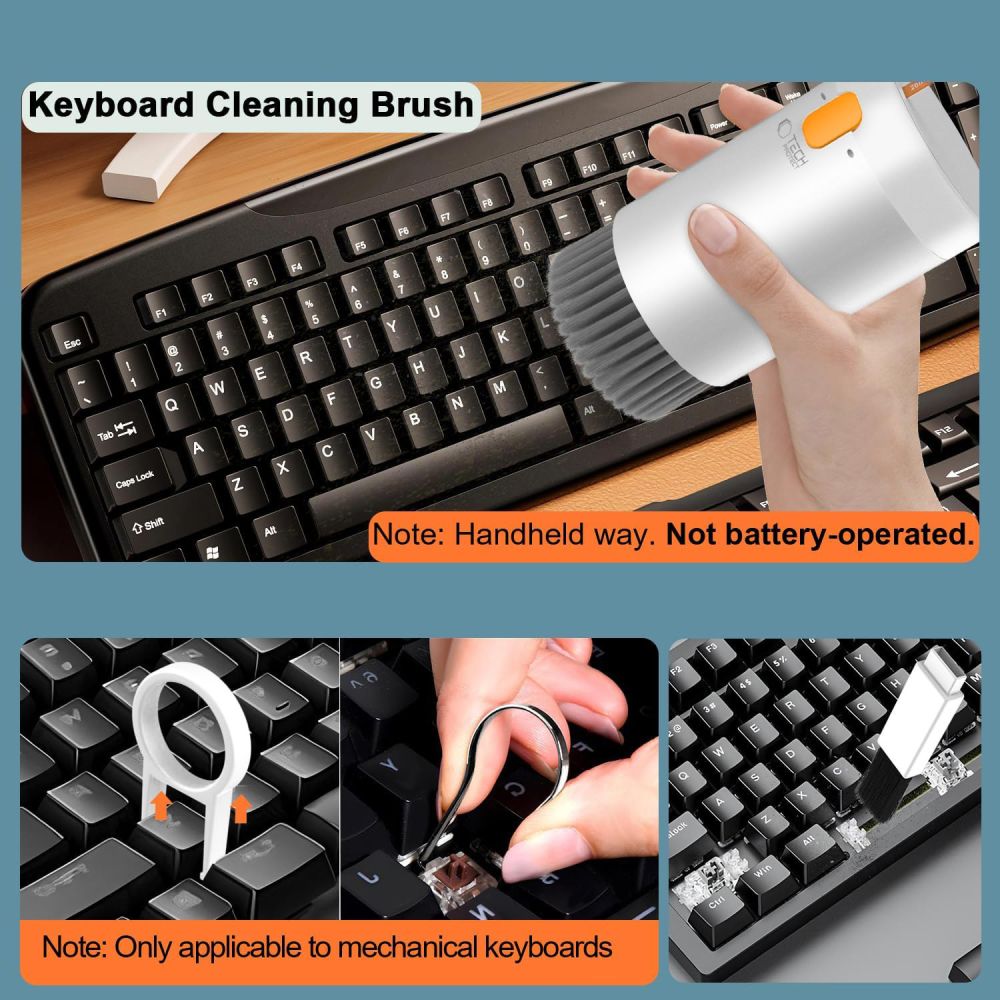 Tech-Protect 20-in-1 Multifunctional Cleaning Kit for Phone, Tablet, Laptop, and Headphones - White_6