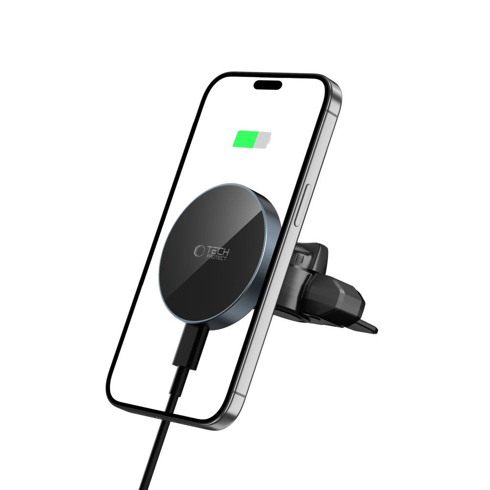 Tech-Protect mm15W-V5 Magnetic MagSafe Car Mount for Air Vent/CD Slot - Black_2