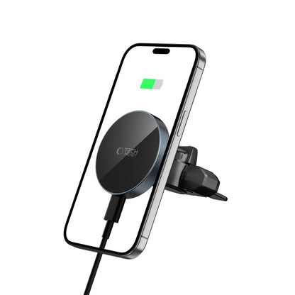 Tech-Protect mm15W-V5 Magnetic MagSafe Car Mount for Air Vent/CD Slot - Black_2