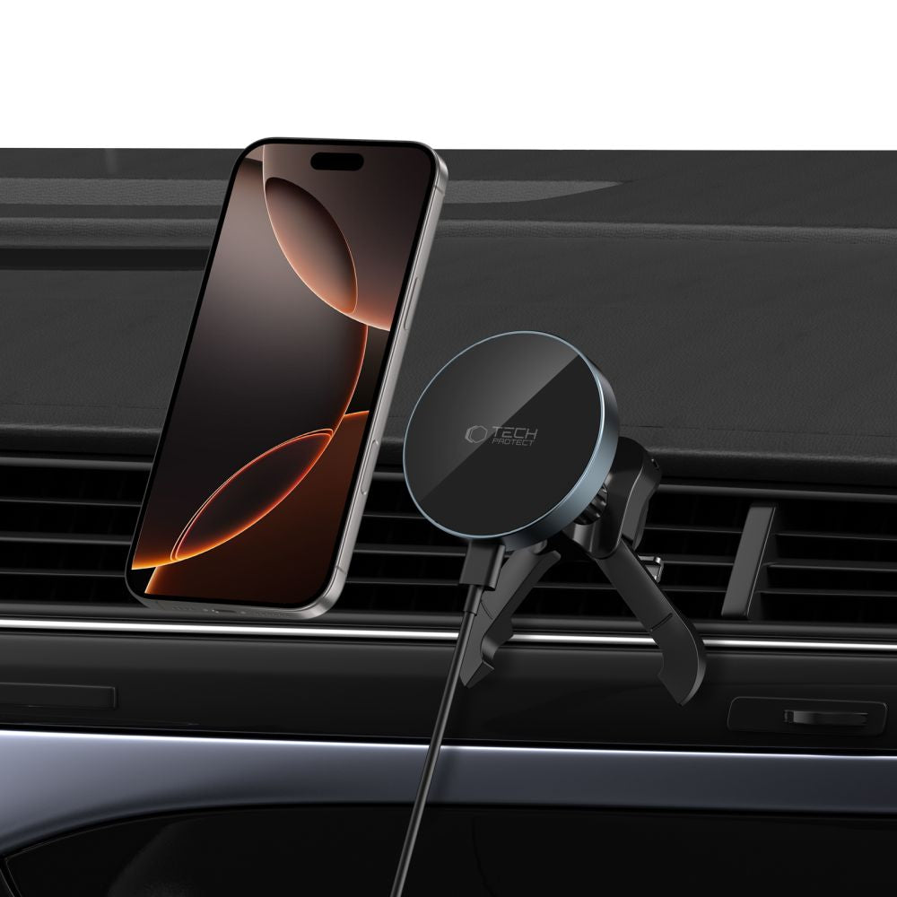 Tech-Protect mm15W-V5 Magnetic MagSafe Car Air Vent Mount - Black_9