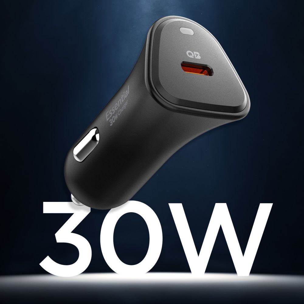 Spigen Essential EV301 30W Car Charger - Black_4
