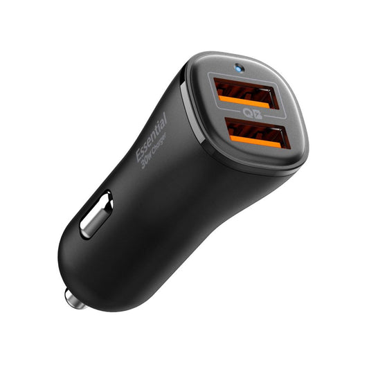 Spigen Essential EV302 30W 2-Port USB-A Car Charger - Black_0