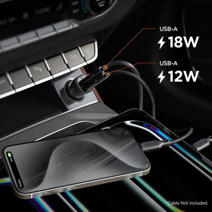 Spigen Essential EV302 30W 2-Port USB-A Car Charger - Black_5