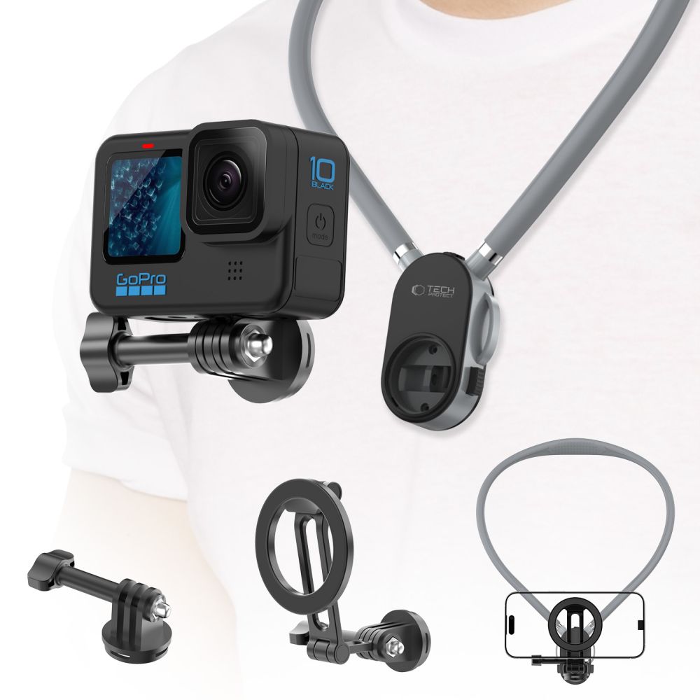 Tech-Protect AC200 Magnetic MagSafe Mount for Phone, GoPro, DJI - Gray_3