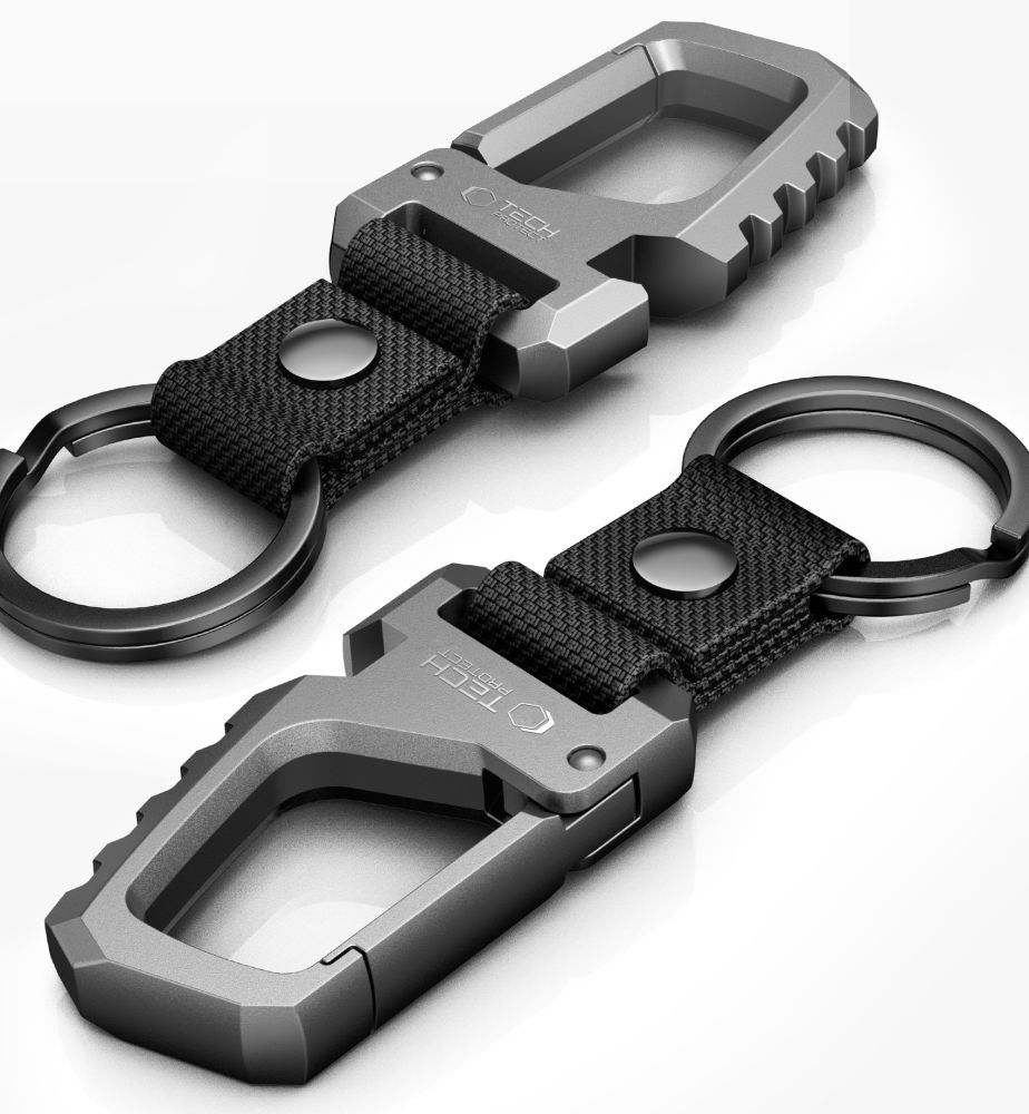 Tech-Protect Slidelock Keychain - Black and Gray_1