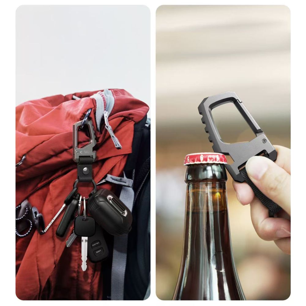 Tech-Protect Slidelock Keychain - Black and Gray_3