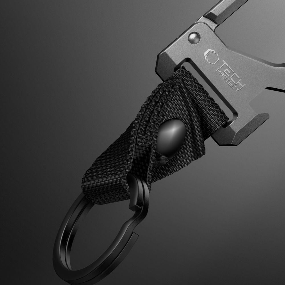 Tech-Protect Slidelock Keychain - Black and Gray_4
