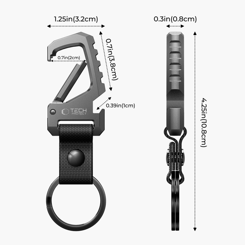 Tech-Protect Slidelock Keychain - Black and Gray_6