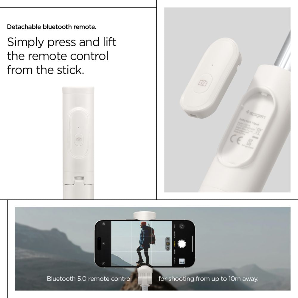 Bluetooth Selfie Stick Spigen S541W, Universal, Beige AMP09337_19