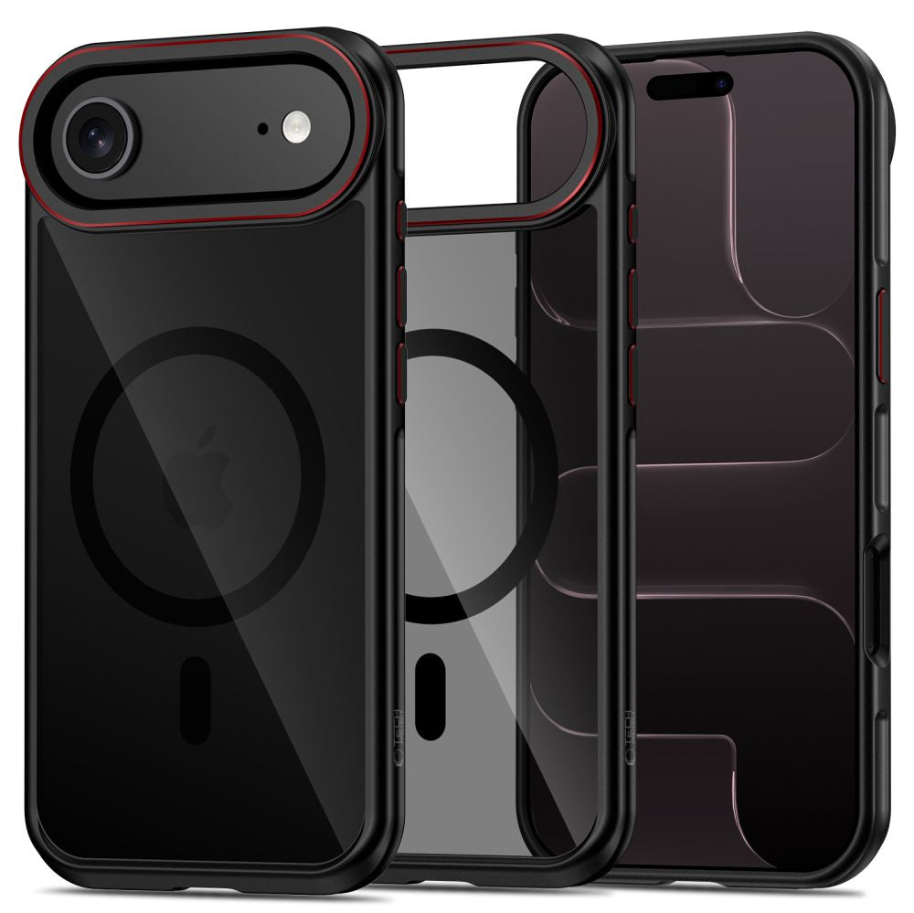 Tech-Protect MagHybrid MagSafe Case for iPhone Air - Black and Red_0