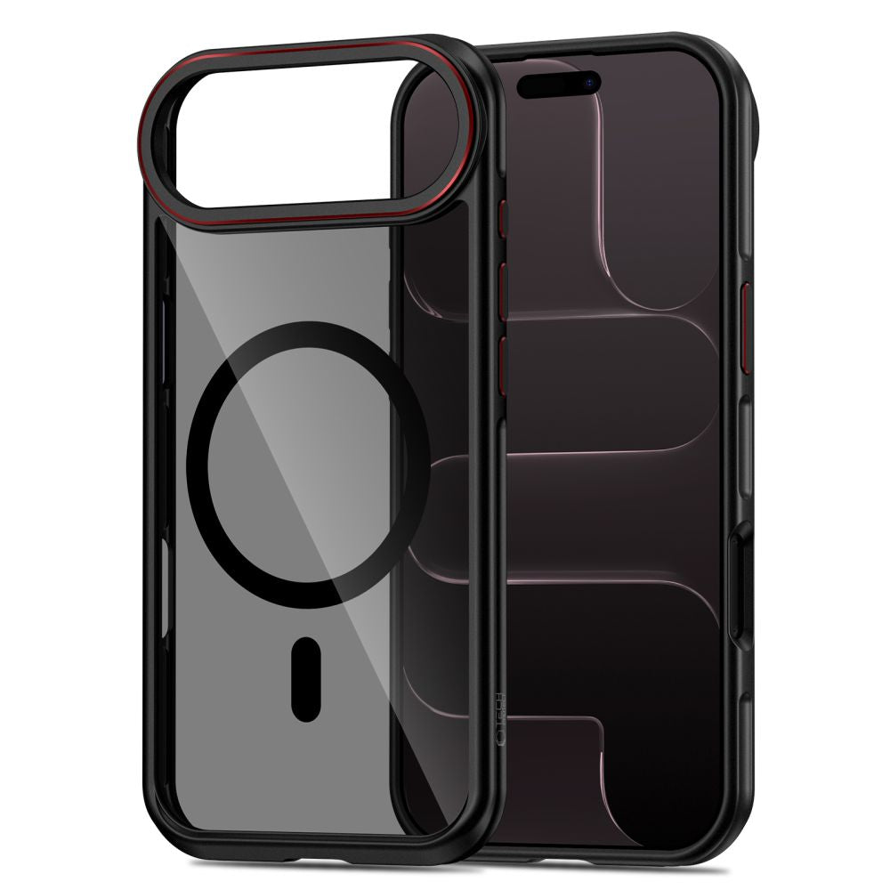 Tech-Protect MagHybrid MagSafe Case for iPhone Air - Black and Red_1