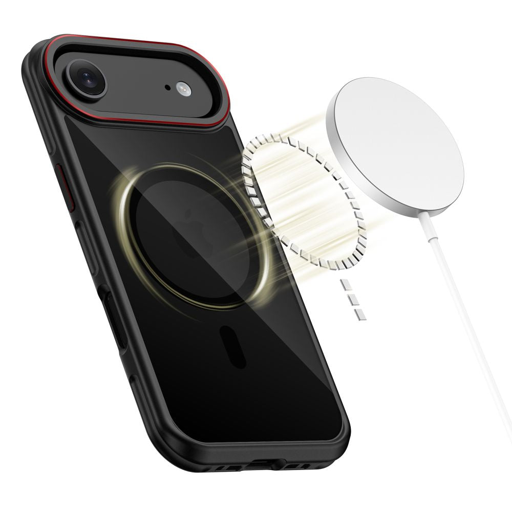Tech-Protect MagHybrid MagSafe Case for iPhone Air - Black and Red_2