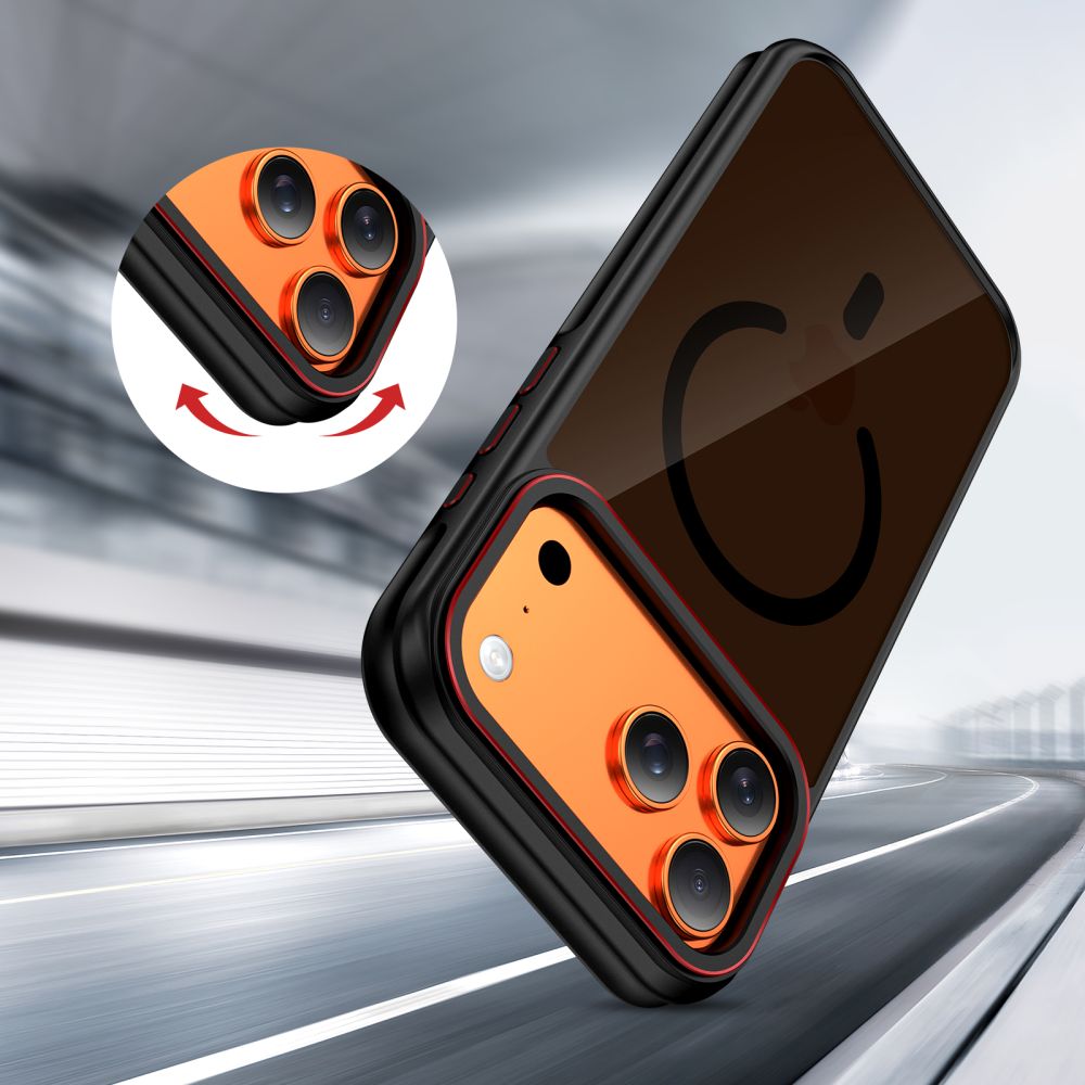 Tech-Protect MagHybrid MagSafe Case for iPhone 17 Pro - Black and Red_5