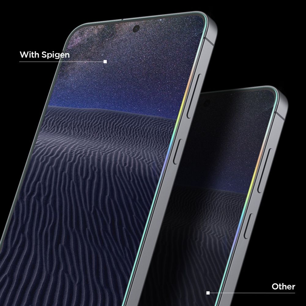 Front Cover Clear Screen Protector Spigen GlastR EZ FIT Pro HD for Samsung Galaxy S25 FE, 2-Pack AGL10202_7
