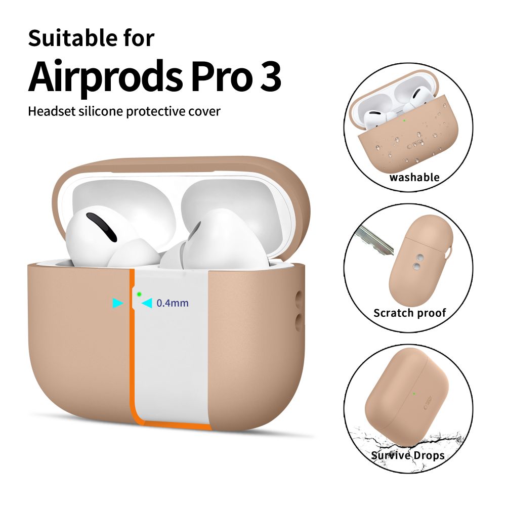 Tech-Protect Silicone Case for AirPods Pro 3 - Beige_3